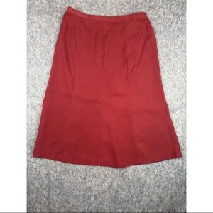 Koret A-line Skirt Women's 12 Maroon‎ Polyester Blend Knee-Length Office Career